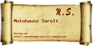 Mutshausz Sarolt névjegykártya